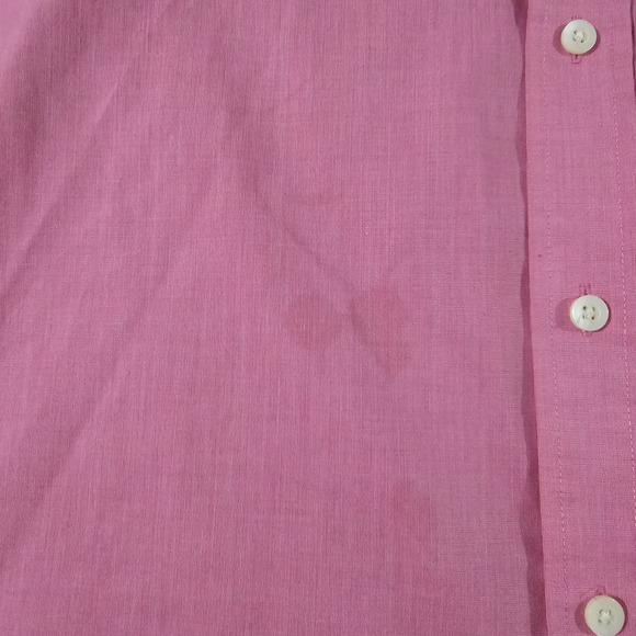 Saddlebred Mens Pink Short Sleeve Button Down Shirt Wrinkle Free Size Large - Picture 5 of 8